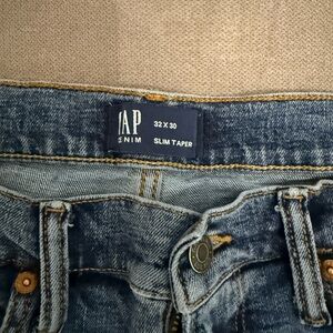 GAP Slim Taper Jeans in Blue Denim